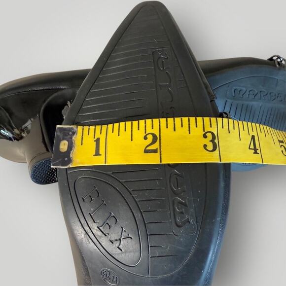 Marbella Faux Leather Patent Heel Pump Pointed Toe Slip On Shoes Size 9.5 Black - Picture 12 of 13